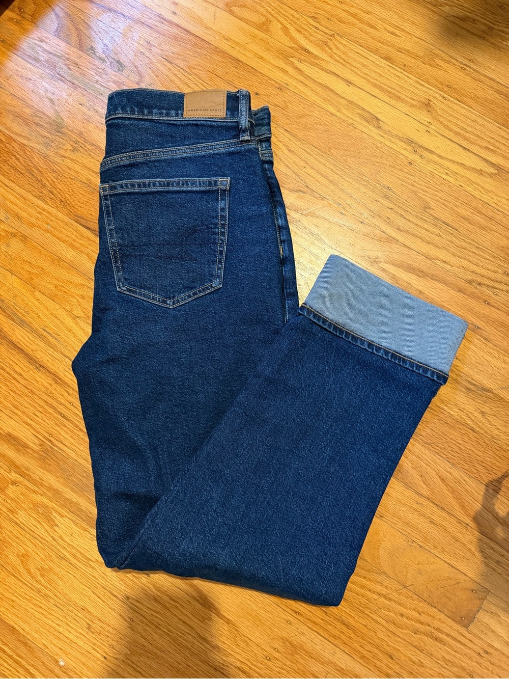 American Eagle - super high rise straight jeans